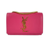 Saint Laurent Kate Small Chain Bag in Grain de Poudre Embossed Leather Pink Bag