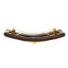 CHANEL - Brown Leather Turnlock CC Barrette - Brown / Gold