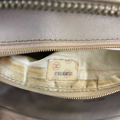 CHANEL - 90's CC Gold Leather Vintage Crossbody /Shoulder Bag W/ Tassel