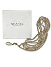 CHANEL - 94P Faux Pearl Vintage Tear Drop Long Strand Champagne Necklace