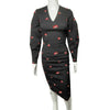 Victoria Beckham - New w/ Tags - Fitted Jacquard Dress - Black, Red, White - 2