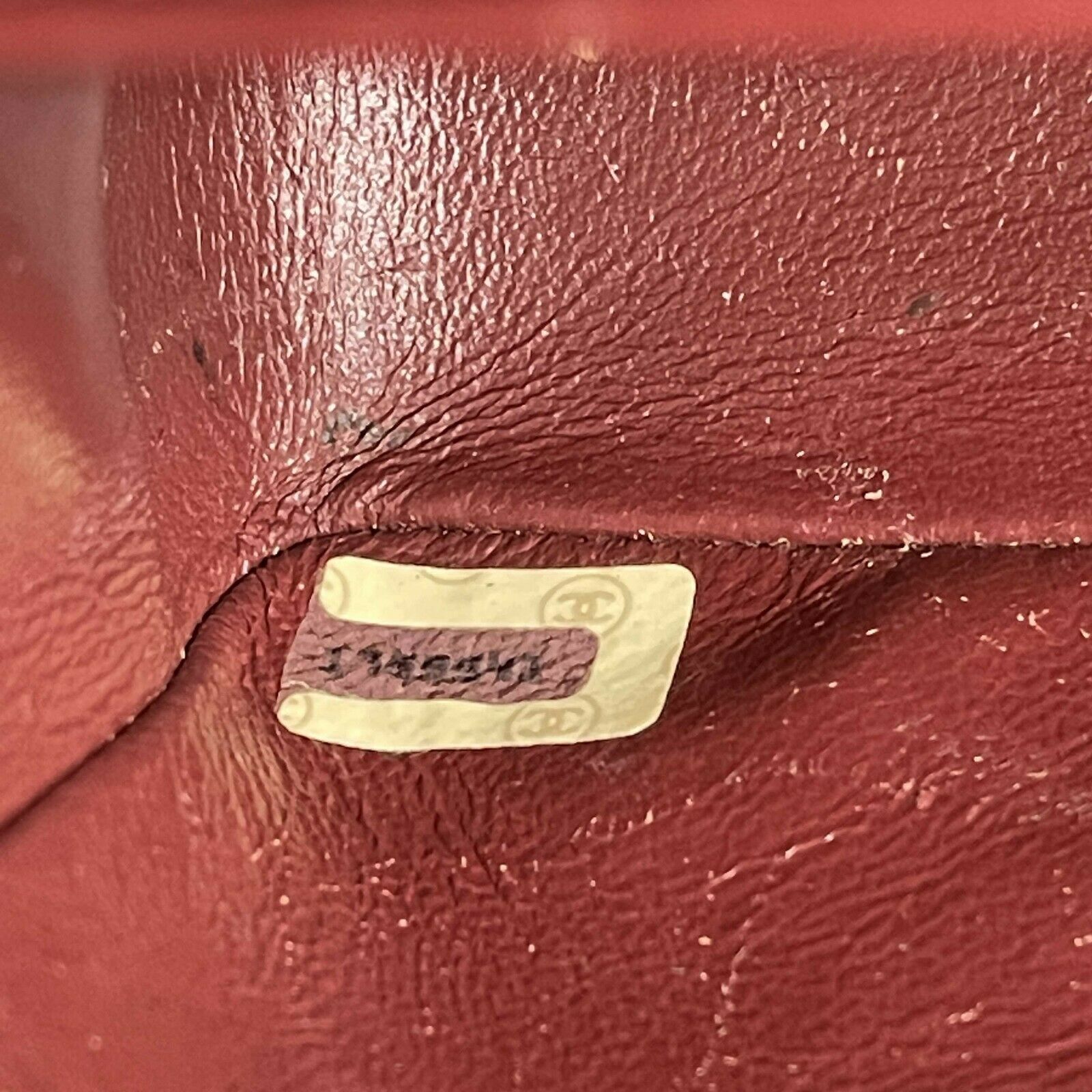 CHANEL CC Logo Bifold Wallet Purse Patent Leather Bordeaux SHW