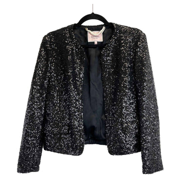 Juicy Couture - Black Sequins Cropped Jacket - Black - Small - Jacket