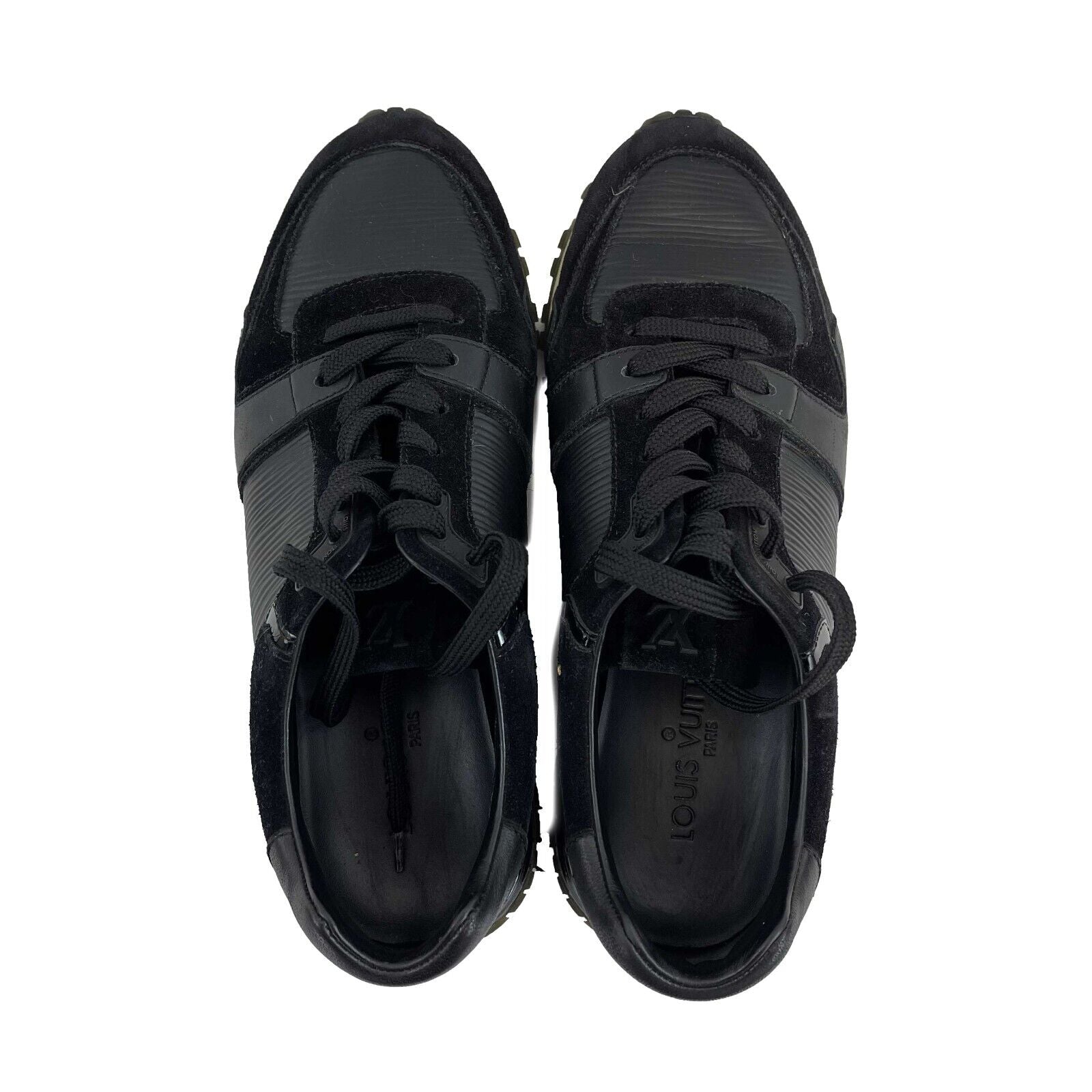 Run away leather trainers Louis Vuitton Black size 37 EU in Leather -  35212278