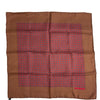 Hermes - Excellent - Brown Red Interlocking Chain Pocket Square - Pinkish Brown