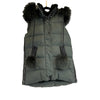 Nicole Benisti - Military Green Kaia Vest with Asiatic Rabbit and Silver Fox Fur