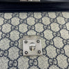 Gucci - Excellent - Ophidia GG Small Top Handle Bag - Beige and Navy Crossbody