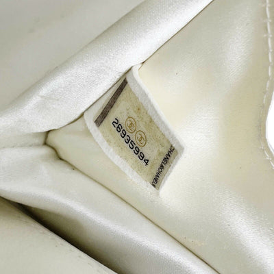 CHANEL - La Pausa Small Embroidered Satin Silver Sequin Clutch Bag
