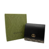 Gucci - GG Marmont Monogram Canvas / Leather - Black and Beige Medium Wallet