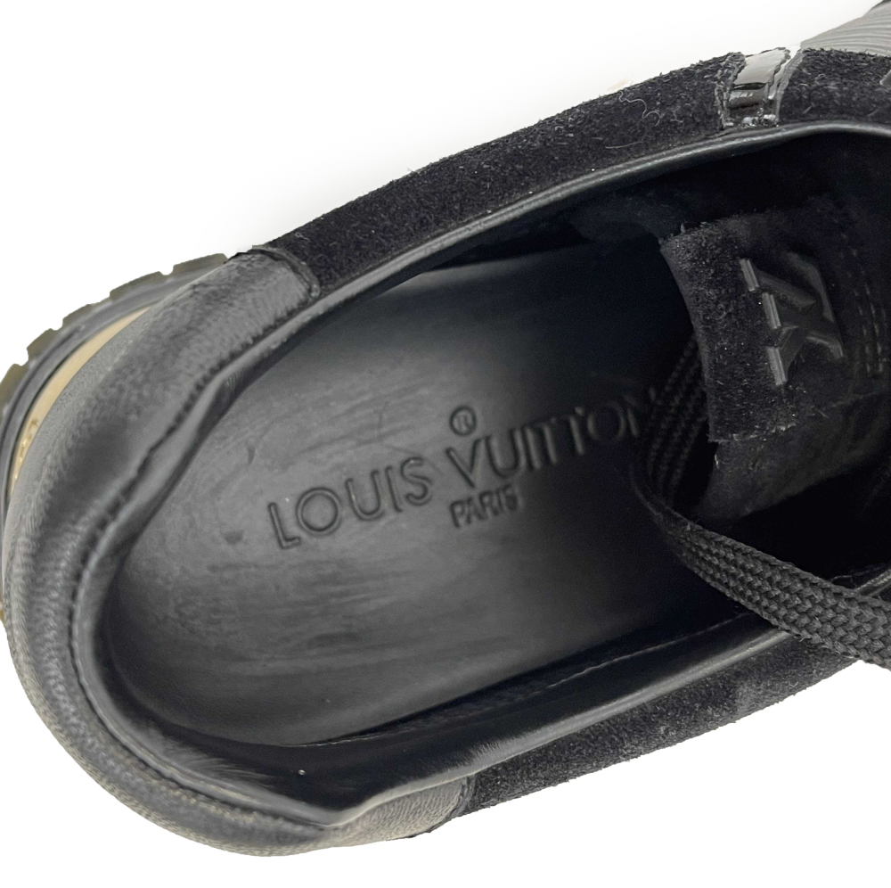 Louis Vuitton Run Away Suede Leather Sneakers Size 37