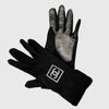 CHANEL - Knit Wool Lambskin Black Leather - Sport Gloves - CC Logo - Size M