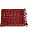 Salvatore Ferragamo - Insect Print Bee Butterfly Red Maroon Fringed Shawl Scarf