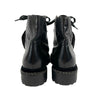 CHANEL Black Leather Combat Boots with Trim and Faux Pearl CC Details - SZ 36- 6