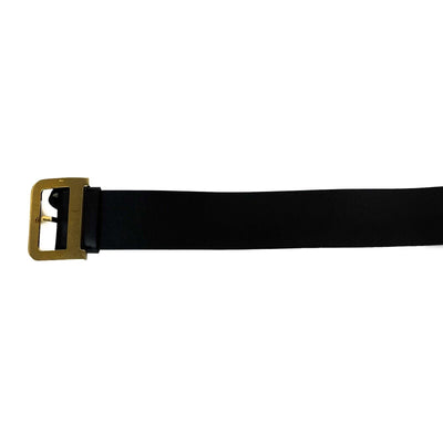 Christian Dior - Diorquake Leather D Buckle Black Belt - SIze 80 Fits US M/4-6