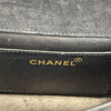 CHANEL - Vintage Round Flap Small Black Suede CC Crossbody