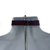 HERMES - Navy Blue Burgundy Knotted Print Bow Tie - Blue, Red - Adjustable Size