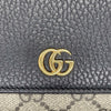Gucci - GG Marmont Monogram Canvas / Leather - Black and Beige Medium Wallet