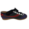 Gucci - Womens Multicolor Lace Up Lurex Fabric Leather Web Low Top Sneakers US 8