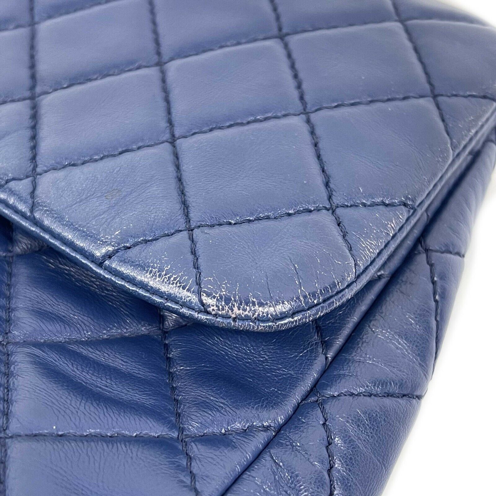blue chanel flap bag medium