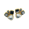 CHANEL - Vintage Collection 26 Gold-Tone - Stone Embellished Clip On Earrings