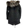 Nicole Benisti -Madison Fur-Lined Parka Coat / Black Jacket - Size S