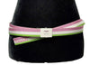 Chanel - 2004 Cruise Ivory and Grosgrain Belt - White / Pink / Green - 75/30
