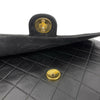 CHANEL - VTG CC Logo Old Medium Black Matelasse Quilted Shoulder Bag