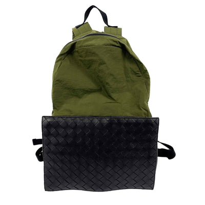 Bottega Veneta - Paper Nylon and Intrecciato Woven Leather Backpack
