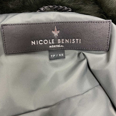 Nicole Benisti - Military Green Kaia Vest with Asiatic Rabbit and Silver Fox Fur
