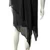 Ann Demeulemeester - Black Sheer Asymmetrical Dress - One Size