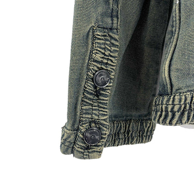 Chanel - Vintage 01P Washed Denim Jacket & Skirt Set - CC Buttons - Size 36 US 4