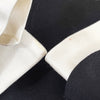 CHANEL - Vintage Satin Layer Trim Bow Shift Wool Dress - Black - FR 40 / US 8
