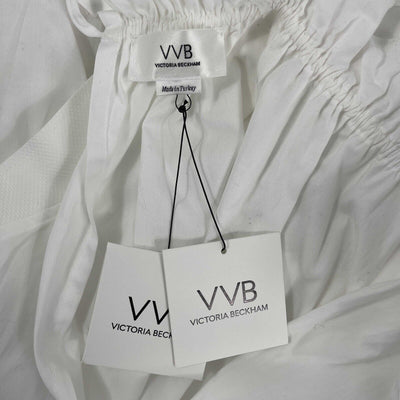 Victoria Victoria Beckham - NEW - Sleeveless White Tie Blouse - UK 4 US 0