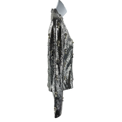 Erdem - New w/ Tags - Tonya Sequin Embellished Long Sleeve - UK 6 US 2 - Top