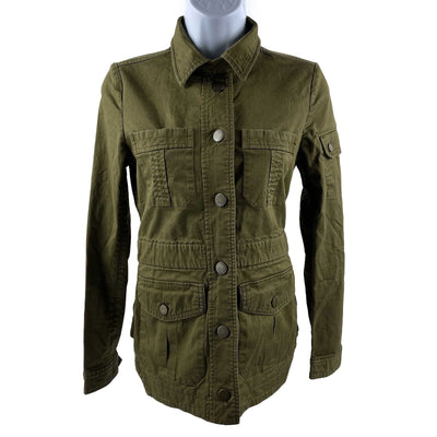 Veronica Beard - Camp Utility Button Jacket - Army Green - Size 0 / XS