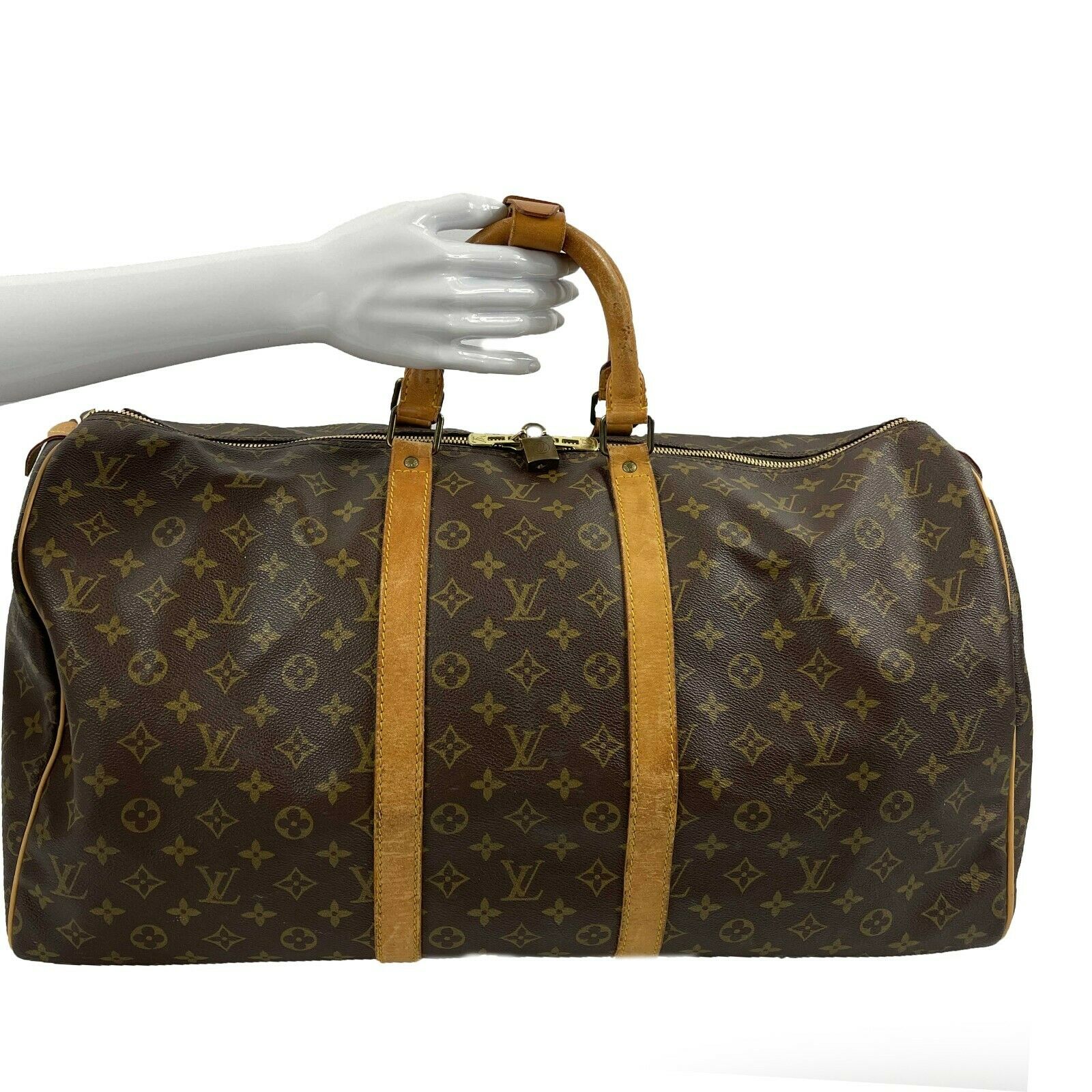 LV Louis Vuitton - Keepall 50 Large Duffle Bag - Brown Monogram Travel -  BougieHabit