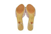 Chanel - Wood Slide Heels Sandals - Pink Suede CC Logo Buckle - 35 US 5