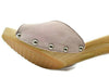 Chanel - Wood Slide Heels Sandals - Pink Suede CC Logo Buckle - 35 US 5