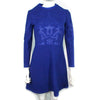 Stella McCartney Baroque Mini Flare Dress Blue Purple Long Sleeve - 40 US 2