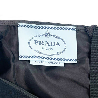 Prada - Black Cady Empire Waist Dress - Pleated - New With Tags - Size US 0