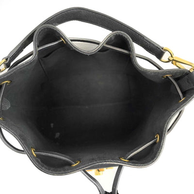 Louis Vuitton - Lock Me Bucket Black Calfskin Top Handle w/ Crossbody Strap