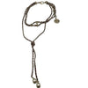 Chanel - 18B CC Leather Chain Multi Strand Choker Necklace