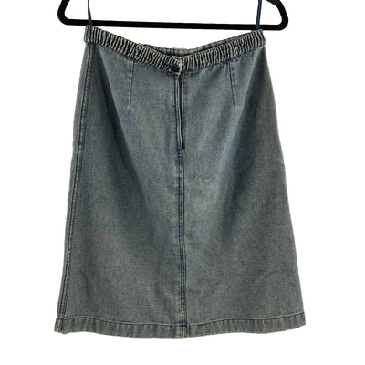 Chanel - Vintage 01P Washed Denim Jacket & Skirt Set - CC Buttons - Size 36 US 4