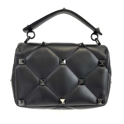 Valentino Garavani - NEW Large Lambskin Leather w/ Roman Studs - Shoulder Bag