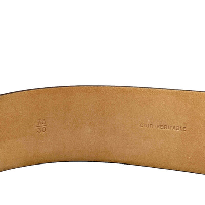 CHANEL - Jumbo Oval CC Logo Buckle Leather - Brown - 75-30 - Belt