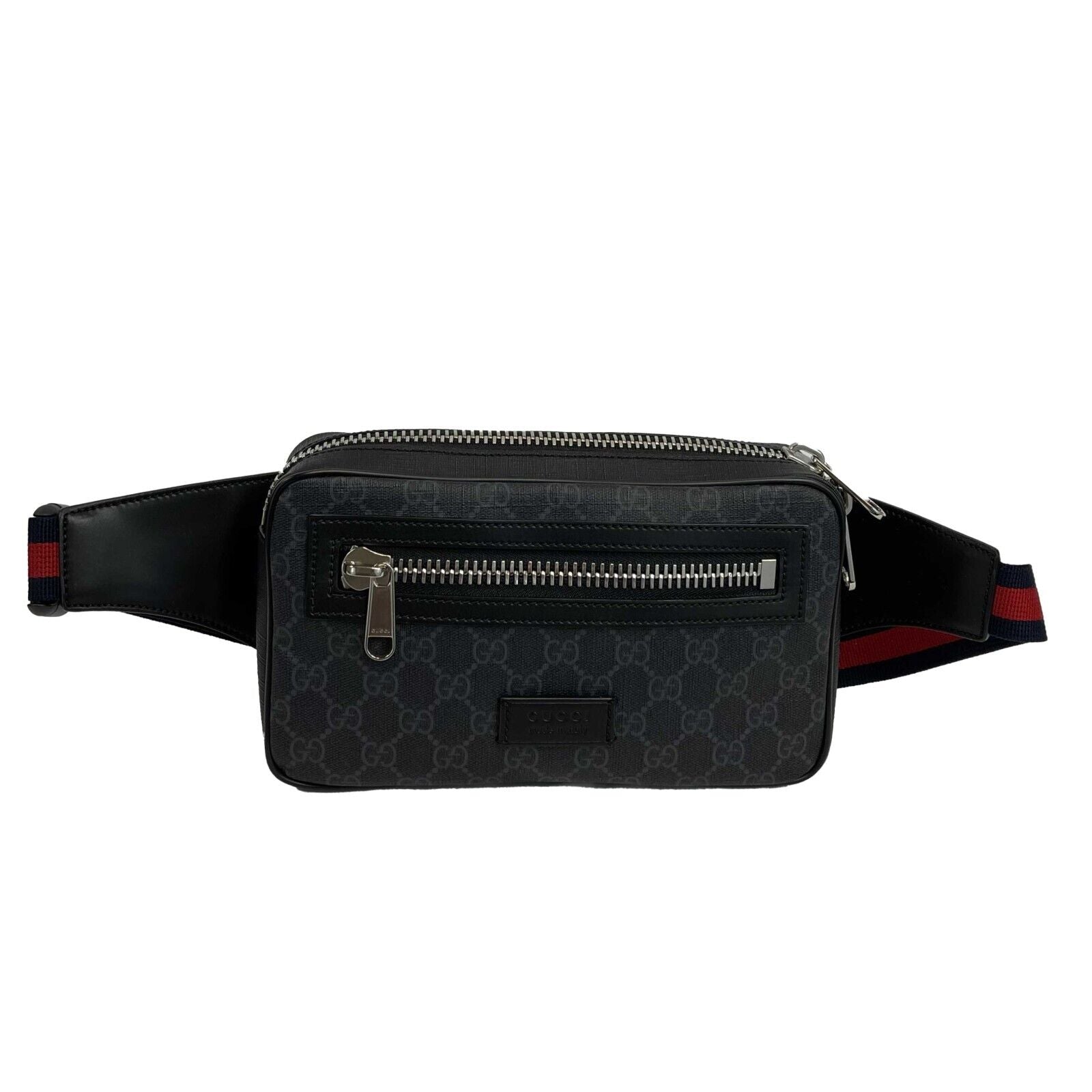 Gucci Brown Monogram GG Waist Pouch Fanny Pack Belt bag Leather