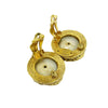 Chanel - Vintage 1984 Snake Wrapped Faux Pearl Earrings - Gold Tone Clip Ons