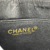 CHANEL - Vintage Mini Handcuff Wristlet Clutch - Black / Beige / Gold Ring