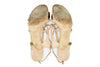Chanel - Strappy Sandal Open Toe Heels - Satin Beige Black - CC Logo - US 8 - 39