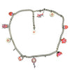 CHANEL- Ladybug CC Necklace / Belt - Garden Flower Charms 04P Silver